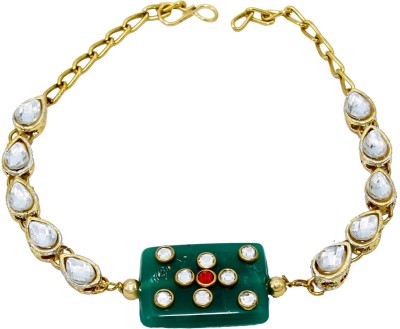 Dzinetrendz Brass Agate Gold-plated Bracelet