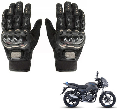 AuTO ADDiCT Bike / Motorcycle Riding Gloves (Black,XL) For Bajaj Pulsar 125 Neon Riding Gloves(Black)