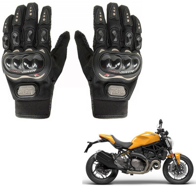 AuTO ADDiCT Bike / Motorcycle Riding Gloves (Black,XL) For Ducati Monster Riding Gloves(Black)