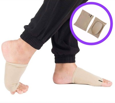 FoxGlow Arch Support Sleeve Cushion Heel Spurs Plantar Fasciitis Neuromas Flat Feet Heel Support(Beige)