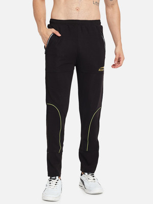 Vastraa Fusion Solid Men Black Track Pants