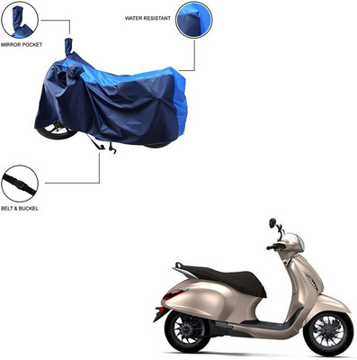 Pop Shade Two Wheeler Cover for Bajaj(Chetak, Blue)