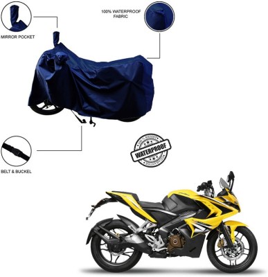 Trader's Stop Waterproof Two Wheeler Cover for Bajaj(Pulsar RS 200, Blue)