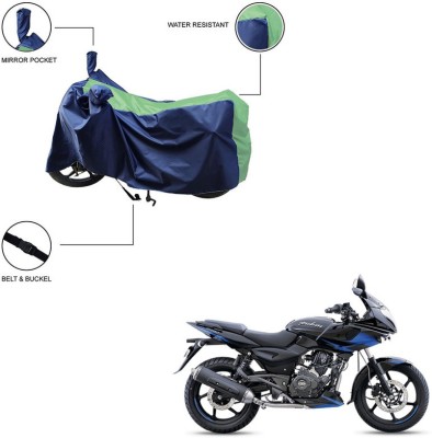 Trader's Stop Two Wheeler Cover for Bajaj(Pulsar 220F, Green)