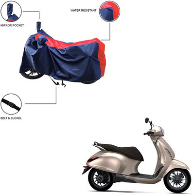 Home Ark Two Wheeler Cover for Bajaj(Chetak, Red)