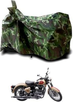 PAGORA Waterproof Two Wheeler Cover for Royal Enfield(Bullet 500, Green, Multicolor)