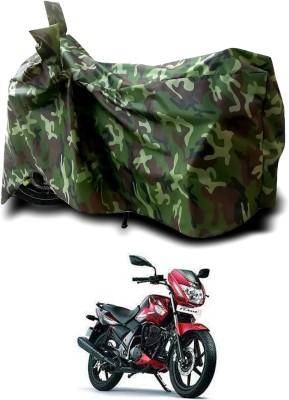 PAGORA Waterproof Two Wheeler Cover for TVS(Flame SR125, Green, Multicolor)