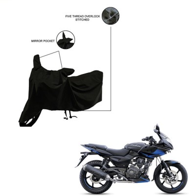 Trader's Stop Two Wheeler Cover for Bajaj(Pulsar 220F, Black)