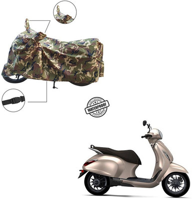 Home Ark Waterproof Two Wheeler Cover for Bajaj(Chetak, Multicolor)