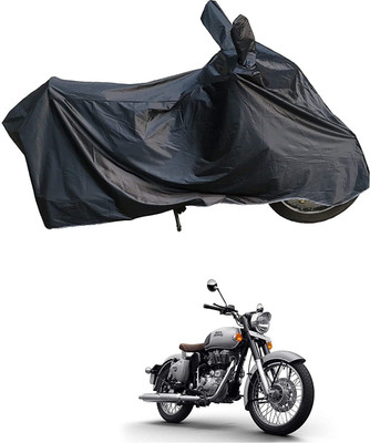 APNEK Waterproof Two Wheeler Cover for Royal Enfield(Bullet Trials 500, Black)