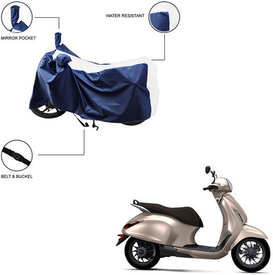 Home Ark Two Wheeler Cover for Bajaj(Chetak, White)
