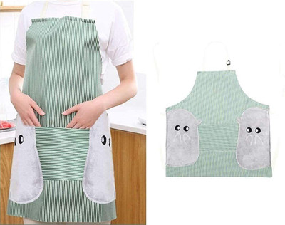 OANGO Polyester Chef's Apron - Free Size(Green, Single Piece)