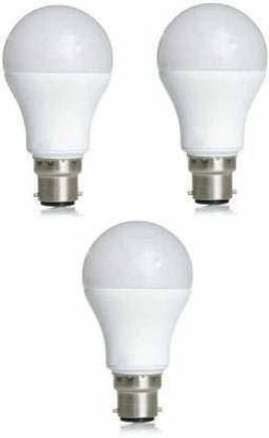 H HADDU 9 W Basic Round B22 LED Bulb(White, Pack of 3)