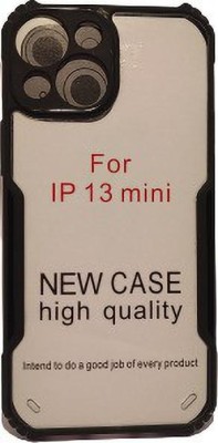 TempGlow Back Cover for Apple iPhone 13 Mini(Black, Transparent, Grip Case, Pack of: 1)