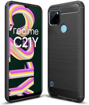 SRT Back Cover for Realme C21Y(Black, Pack of: 1)