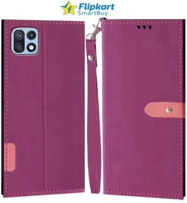 Flipkart SmartBuy Flip Cover for Samsung Galaxy F42 5G(Pink, Cases with Holder, Pack of: 1)