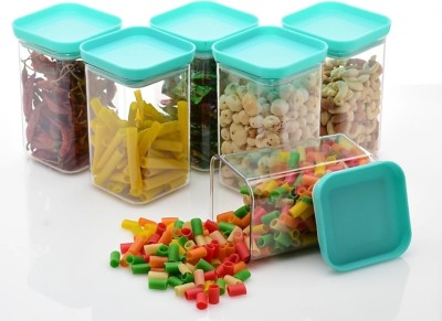 SKYHEART Plastic Grocery Container  - 1500 ml(Pack of 6, Blue)