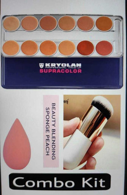 KRYOLAN Professional Supracolor Foundation Palette 12 color Foundation(Multicolor, 40 ml)
