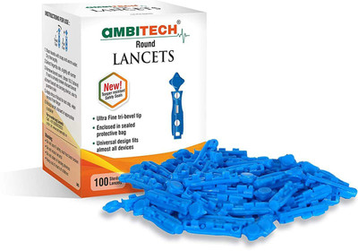 AMBITECH Round painless Glucometer Lancets(100)