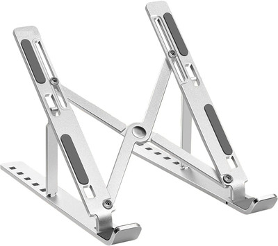 Eva Gadgets Aluminum Stand for Laptop, Tablet, Android Phone, iPhone Stand Adjustable, Portable and Foldable | Suitable for Office Work, Students Online Classes and Study Aluminium Desk Stand Laptop Stand with Adjustable Height Compatible with Universal Laptops(White) Eva Gadgets Aluminum Stand for Laptop, Tablet, Android Phone, iPhone Stand Adjustable, Portable and Foldable | Suitable for Office Work, Students Online Classes and Study Aluminium Desk Stand Laptop Stand with Adjustable Height Compatible with Universal Laptops(White)