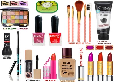 CLUB 16 Makeup Kit in Special Edition with High Quality 18 Makeup Items AY89(Pack of 18)