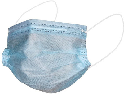 MaxxPro 3 Ply disposable mask melt blown face mask with nose pin and more comfortable Round elastic ear loops pack of 100 Surgical Mask With Melt Blown Fabric Layer(Free Size, Pack of 100, 3 Ply)