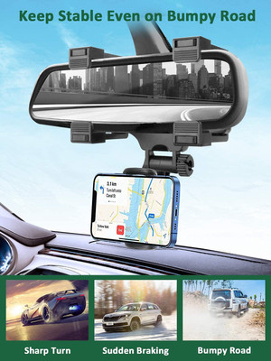 BSVR Car Mobile Holder for Windshield(Black)