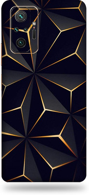 LAMHA REDMI Note 10 Pro Max Mobile Skin(Ultra Super Black Abstract Shape Skin With High Mattte Finish.)