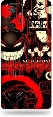 BUGGU Redmi Note 10 Pro, redmi note 10 pro Mobile Skin(Ultra Super Red Graffiti With High Matte Finish., Mobile Skin (Back+Side+Camera))