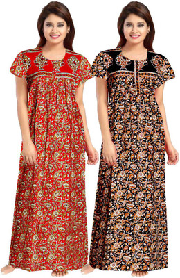 Sarthak Creation Women Nighty Set(Multicolor)