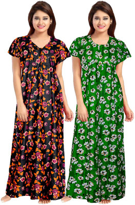 MUDRIKA Women Nighty Set(Multicolor)