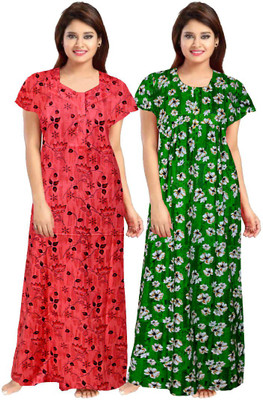 MUDRIKA Women Nighty Set(Multicolor)
