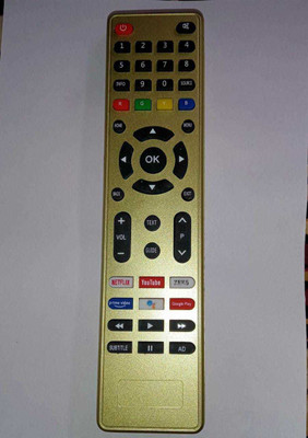 Akshita TV 4K FHD LCD LED Smart TV Remote Control (Without Voice Function) with Function Netflix YouTube Prime Video Google Play Remote Control ( Chake Image With Old Remote ) KODAK Remote Controller(GOLDEN)