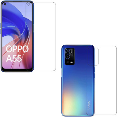 wooden craft Front and Back Screen Guard for Oppo A55 {Flexible}, CPH2325, A55(Pack of 2)