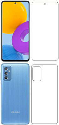 wooden craft Front and Back Tempered Glass for Samsung Galaxy M52 5G {Flexible}, SM-M526BZKIINU,SM-M526BR, SM-M526BR/DS, SM-M526B, SM-M526B/DS, Galaxy M52 5G(Pack of 2)