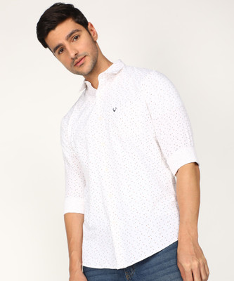 Allen Solly Men Printed Casual White Shirt