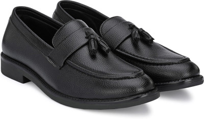 MACTREE Loafers For Men(Black , 9)