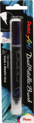 Pentel Arts Dual Metallic Brush Pen Flexible Nib Sketch Pen(Multicolor)