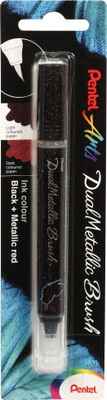 Pentel Arts Dual Metallic Brush Pen Flexible Nib Sketch Pen(Multicolor)