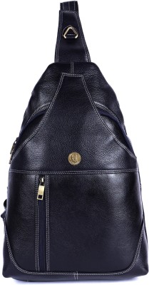 Hileder Blue Shoulder Bag Pure Genuine Leather 17 inch Sling Cross Body Travel Bag for Men Women, Blue