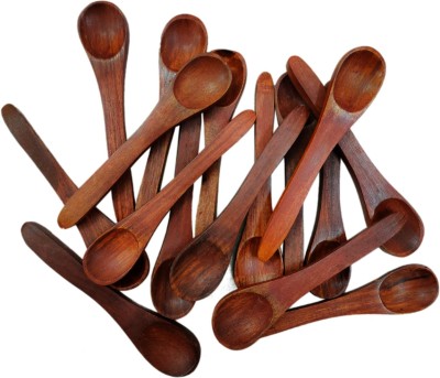 Uvz Crafts Wooden Soup Spoon, Table Spoon, Tea Spoon, Coffee Spoon Set(Pack of 6)