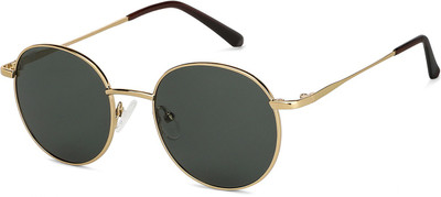 VINCENT CHASE by Lenskart Round Sunglasses(For Men & Women, Green)