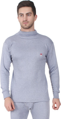 ALFA Body Warmer High Neck Winter Wear Solid Men Top Thermal