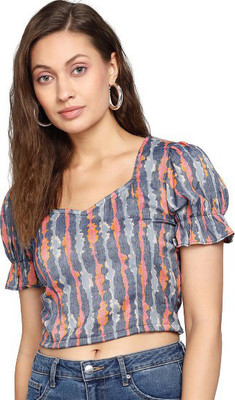 Kulfi Casual Tie & Dye Women Multicolor Top