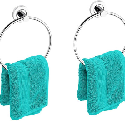 LMX Desire Stainless Steel Silver, Towel ring/Napkin Holder, Round, Chrome Finish, (Pack of 2) Towel Holder(Stainless Steel)