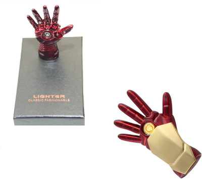 Exquisite ™ Iron Man Hand Design Metal Body Flameless And USB Rechargeable Lighter | Best Gifting Purpose For Cigarette lovers And Users | Cigarette Lighter(Iron Man Hand)