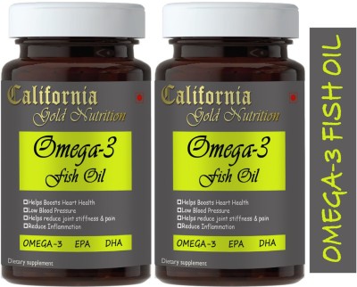 California Gold Nutrition Triple strength fish oil with vitamin d EPA (Pack Of 2) Pro(2 x 60 Capsules)