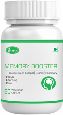 BIOVEN Memory Booster Supplement with Ginkgo Biloba & Brahmi(60 x 1 Capsules)
