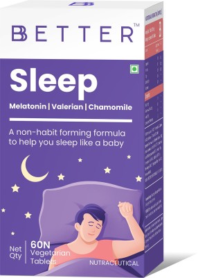 BBETTER Sleep - Melatonin | Valerian | Chamomile - 60 N Tablets(60 Tablets)