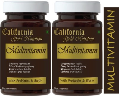 California Gold Nutrition True Vitamins with Minerals for Men and Women (Pack Of 2) Pro(2 x 60 Capsules)